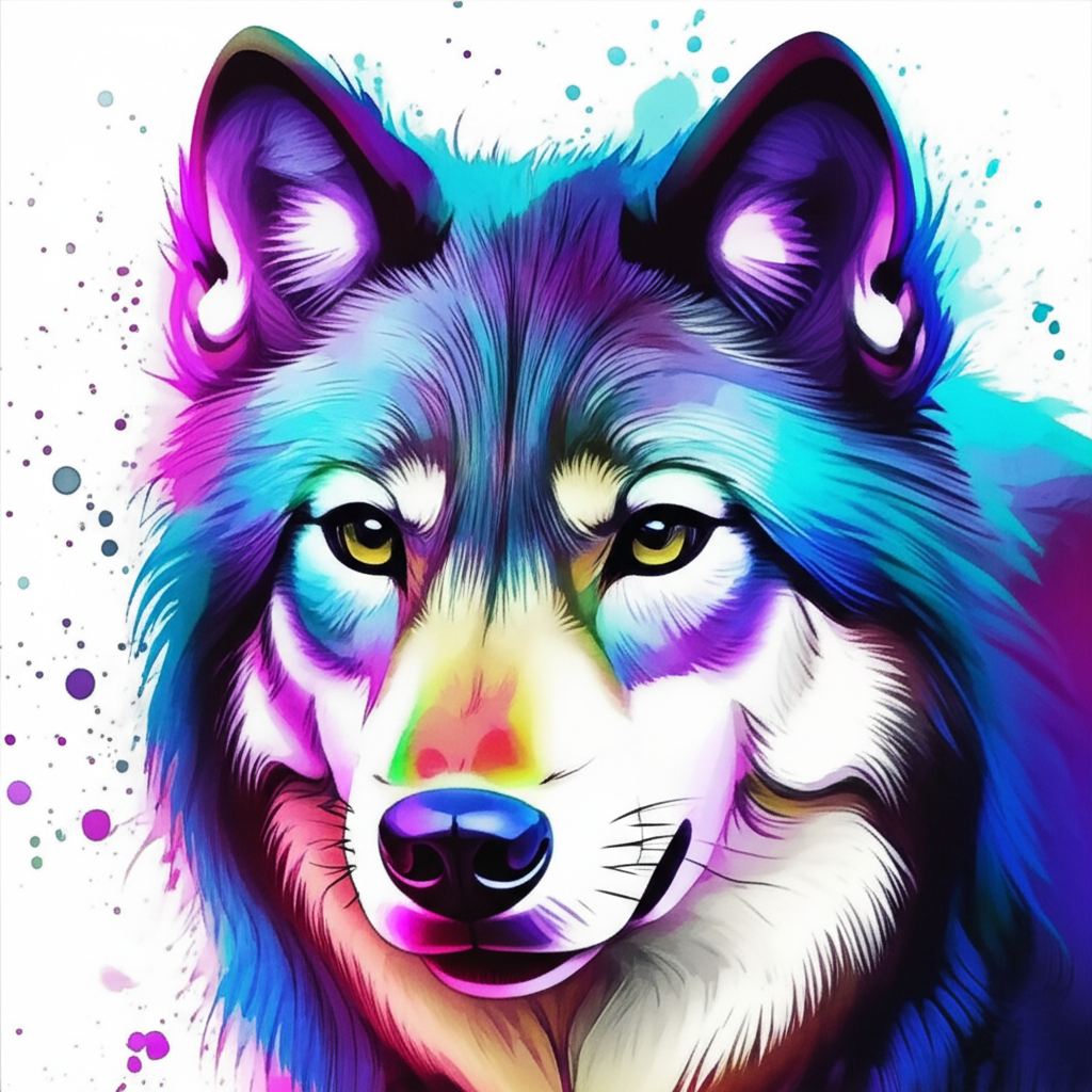 AI Generated Image: Watercolor Animal Portrait